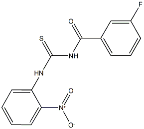 N-(3-fluorobenzoyl)-N'-{2-nitrophenyl}thiourea Struktur