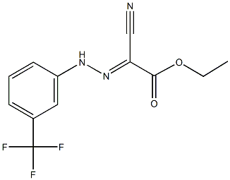 ethyl cyano{[3-(trifluoromethyl)phenyl]hydrazono}acetate Struktur