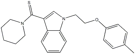 1-[2-(4-methylphenoxy)ethyl]-3-(1-piperidinylcarbothioyl)-1H-indole Struktur