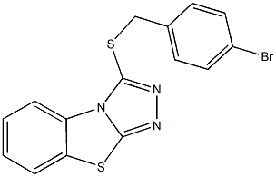 3-[(4-bromobenzyl)sulfanyl][1,2,4]triazolo[3,4-b][1,3]benzothiazole Struktur