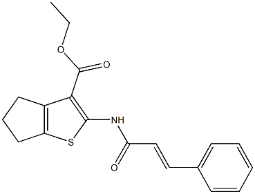 ethyl 2-(cinnamoylamino)-5,6-dihydro-4H-cyclopenta[b]thiophene-3-carboxylate Struktur