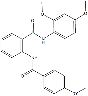 N-(2,4-dimethoxyphenyl)-2-[(4-methoxybenzoyl)amino]benzamide Struktur