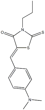 5-[4-(dimethylamino)benzylidene]-3-propyl-2-thioxo-1,3-thiazolidin-4-one Struktur