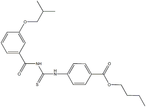 butyl 4-({[(3-isobutoxybenzoyl)amino]carbothioyl}amino)benzoate Struktur