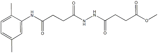 methyl 4-{2-[4-(2,5-dimethylanilino)-4-oxobutanoyl]hydrazino}-4-oxobutanoate Struktur