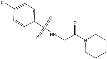 4-chloro-N-[2-oxo-2-(1-piperidinyl)ethyl]benzenesulfonamide Struktur