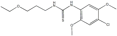 N-(4-chloro-2,5-dimethoxyphenyl)-N'-(3-ethoxypropyl)thiourea Struktur