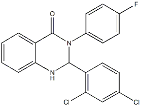 2-(2,4-dichlorophenyl)-3-(4-fluorophenyl)-2,3-dihydroquinazolin-4(1H)-one Struktur