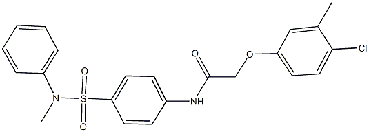 2-(4-chloro-3-methylphenoxy)-N-{4-[(methylanilino)sulfonyl]phenyl}acetamide Struktur