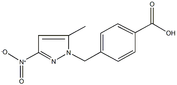 4-({3-nitro-5-methyl-1H-pyrazol-1-yl}methyl)benzoicacid Struktur