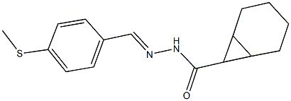 N'-[4-(methylsulfanyl)benzylidene]bicyclo[4.1.0]heptane-7-carbohydrazide Struktur