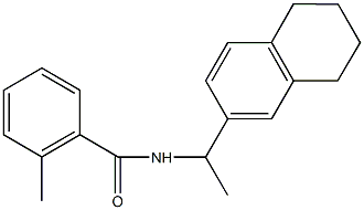 2-methyl-N-[1-(5,6,7,8-tetrahydro-2-naphthalenyl)ethyl]benzamide Struktur