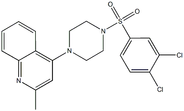 4-{4-[(3,4-dichlorophenyl)sulfonyl]-1-piperazinyl}-2-methylquinoline Struktur