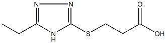 3-[(5-ethyl-4H-1,2,4-triazol-3-yl)sulfanyl]propanoic acid Struktur