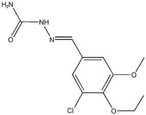 3-chloro-4-ethoxy-5-methoxybenzaldehyde semicarbazone Struktur