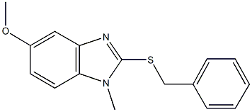 2-(benzylsulfanyl)-1-methyl-1H-benzimidazol-5-yl methyl ether Struktur