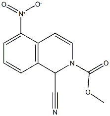 methyl 1-cyano-5-nitro-2(1H)-isoquinolinecarboxylate Struktur