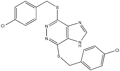 4,7-bis[(4-chlorobenzyl)sulfanyl]-1H-imidazo[4,5-d]pyridazine Struktur