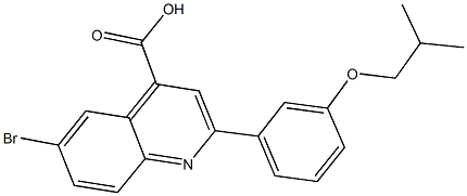 6-bromo-2-(3-isobutoxyphenyl)-4-quinolinecarboxylic acid Struktur