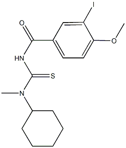 N-cyclohexyl-N'-(3-iodo-4-methoxybenzoyl)-N-methylthiourea Struktur