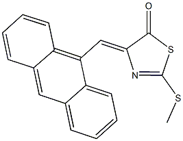 4-(9-anthrylmethylene)-2-(methylsulfanyl)-1,3-thiazol-5(4H)-one Struktur