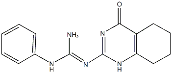 N''-(4-oxo-1,4,5,6,7,8-hexahydroquinazolin-2-yl)-N-phenylguanidine Struktur