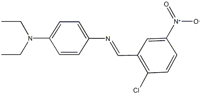 N~1~-(2-chloro-5-nitrobenzylidene)-N~4~,N~4~-diethyl-1,4-benzenediamine Struktur