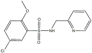 5-chloro-2-methoxy-N-(2-pyridinylmethyl)benzenesulfonamide Struktur