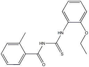 N-(2-ethoxyphenyl)-N'-(2-methylbenzoyl)thiourea Struktur