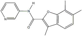 3,6,7-trimethyl-N-(3-pyridinyl)-1-benzofuran-2-carboxamide Struktur