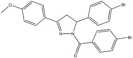 4-[1-(4-bromobenzoyl)-5-(4-bromophenyl)-4,5-dihydro-1H-pyrazol-3-yl]phenyl methyl ether Struktur