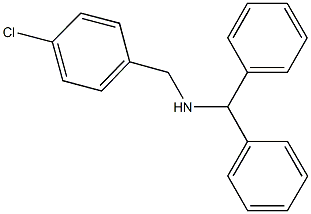 N-benzhydryl-N-(4-chlorobenzyl)amine Struktur