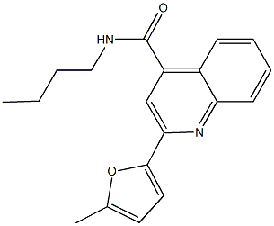 N-butyl-2-(5-methyl-2-furyl)-4-quinolinecarboxamide Struktur