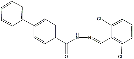 N'-(2,6-dichlorobenzylidene)[1,1'-biphenyl]-4-carbohydrazide Struktur