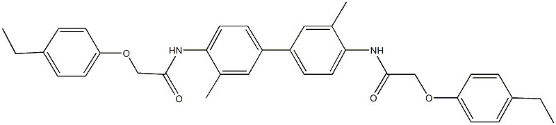 2-(4-ethylphenoxy)-N-(4'-{[(4-ethylphenoxy)acetyl]amino}-3,3'-dimethyl[1,1'-biphenyl]-4-yl)acetamide Struktur