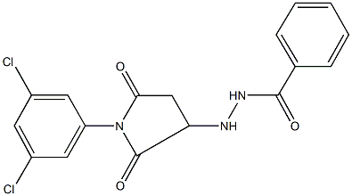 N'-[1-(3,5-dichlorophenyl)-2,5-dioxo-3-pyrrolidinyl]benzohydrazide Struktur