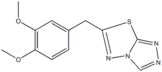 6-(3,4-dimethoxybenzyl)[1,2,4]triazolo[3,4-b][1,3,4]thiadiazole Struktur