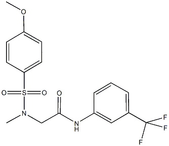 2-[[(4-methoxyphenyl)sulfonyl](methyl)amino]-N-[3-(trifluoromethyl)phenyl]acetamide Struktur