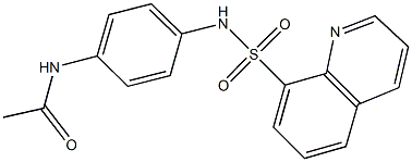 N-{4-[(8-quinolinylsulfonyl)amino]phenyl}acetamide Struktur