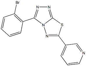 3-(2-bromophenyl)-6-(3-pyridinyl)[1,2,4]triazolo[3,4-b][1,3,4]thiadiazole Struktur