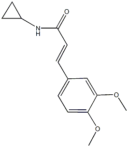 N-cyclopropyl-3-(3,4-dimethoxyphenyl)acrylamide Struktur