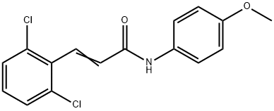 3-(2,6-dichlorophenyl)-N-(4-methoxyphenyl)acrylamide Struktur