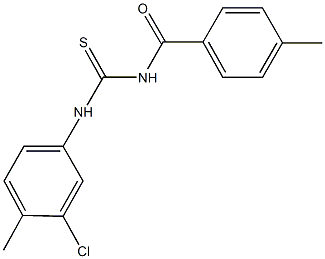 N-(3-chloro-4-methylphenyl)-N'-(4-methylbenzoyl)thiourea Struktur