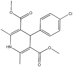 dimethyl 4-(4-chlorophenyl)-2,6-dimethyl-1,4-dihydro-3,5-pyridinedicarboxylate Struktur