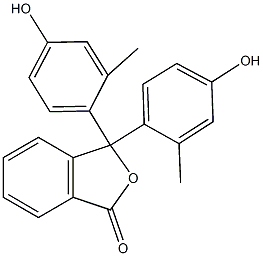 3,3-bis(4-hydroxy-2-methylphenyl)-2-benzofuran-1(3H)-one Struktur