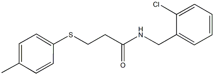 N-(2-chlorobenzyl)-3-[(4-methylphenyl)sulfanyl]propanamide Struktur