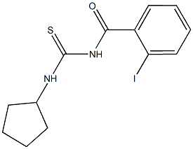 N-cyclopentyl-N'-(2-iodobenzoyl)thiourea Struktur