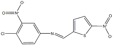 4-chloro-3-nitro-N-[(5-nitro-2-thienyl)methylene]aniline Struktur