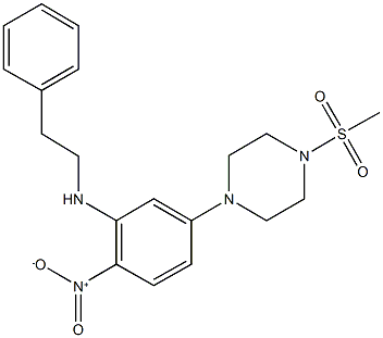 1-{4-nitro-3-[(2-phenylethyl)amino]phenyl}-4-(methylsulfonyl)piperazine Struktur