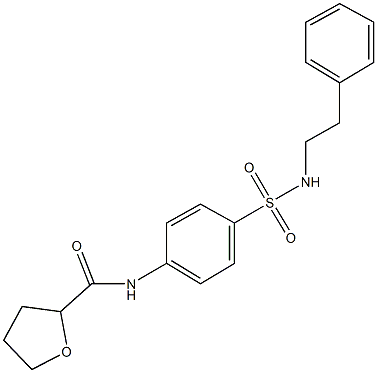 N-(4-{[(2-phenylethyl)amino]sulfonyl}phenyl)tetrahydro-2-furancarboxamide Struktur